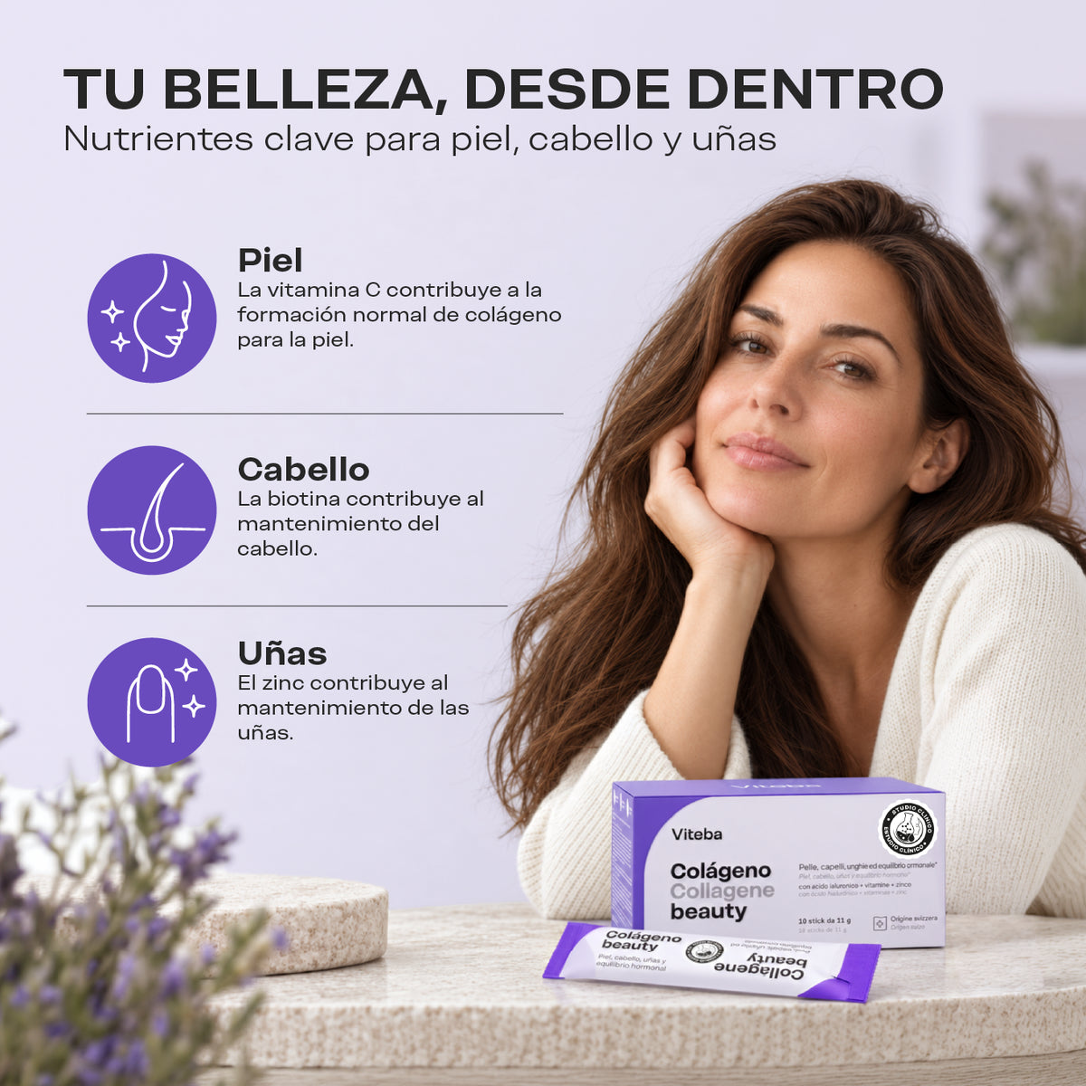 Sticks Beauty: nutrientes para piel,cabello y uñas
