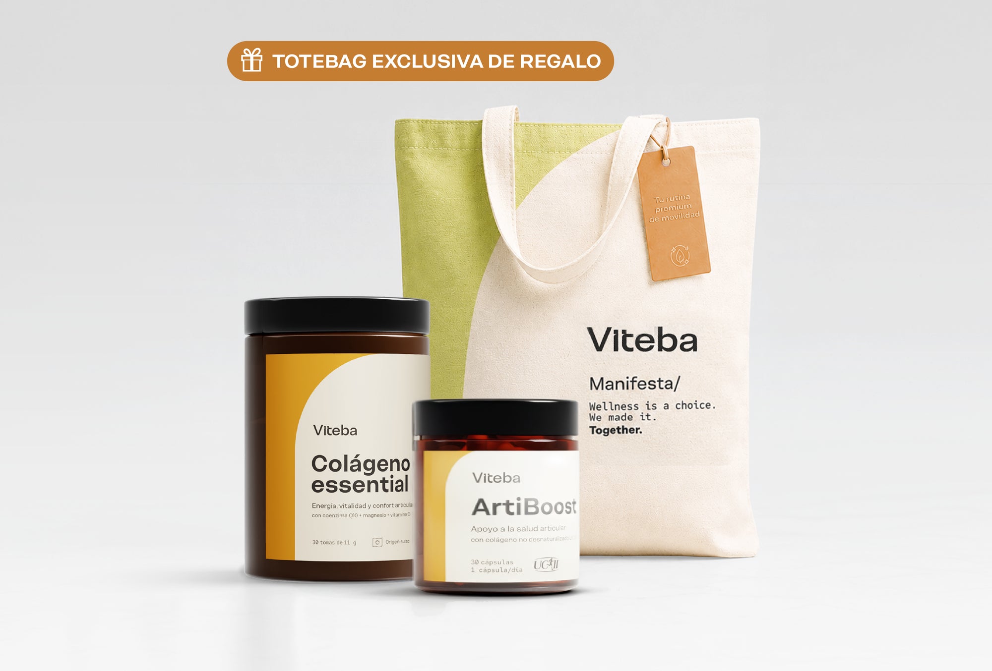 Pack Viteba de Colágeno Essential y ArtiBoost con tote bag de regalo
