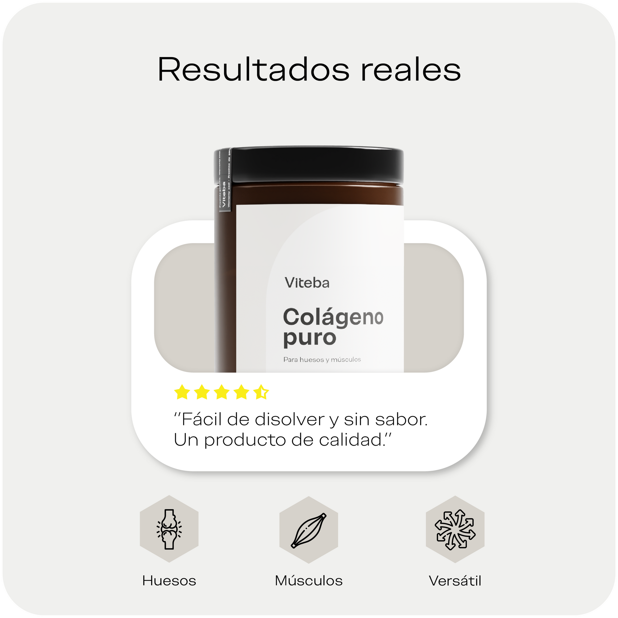 Colágeno Puro resultados reales huesos y músculos