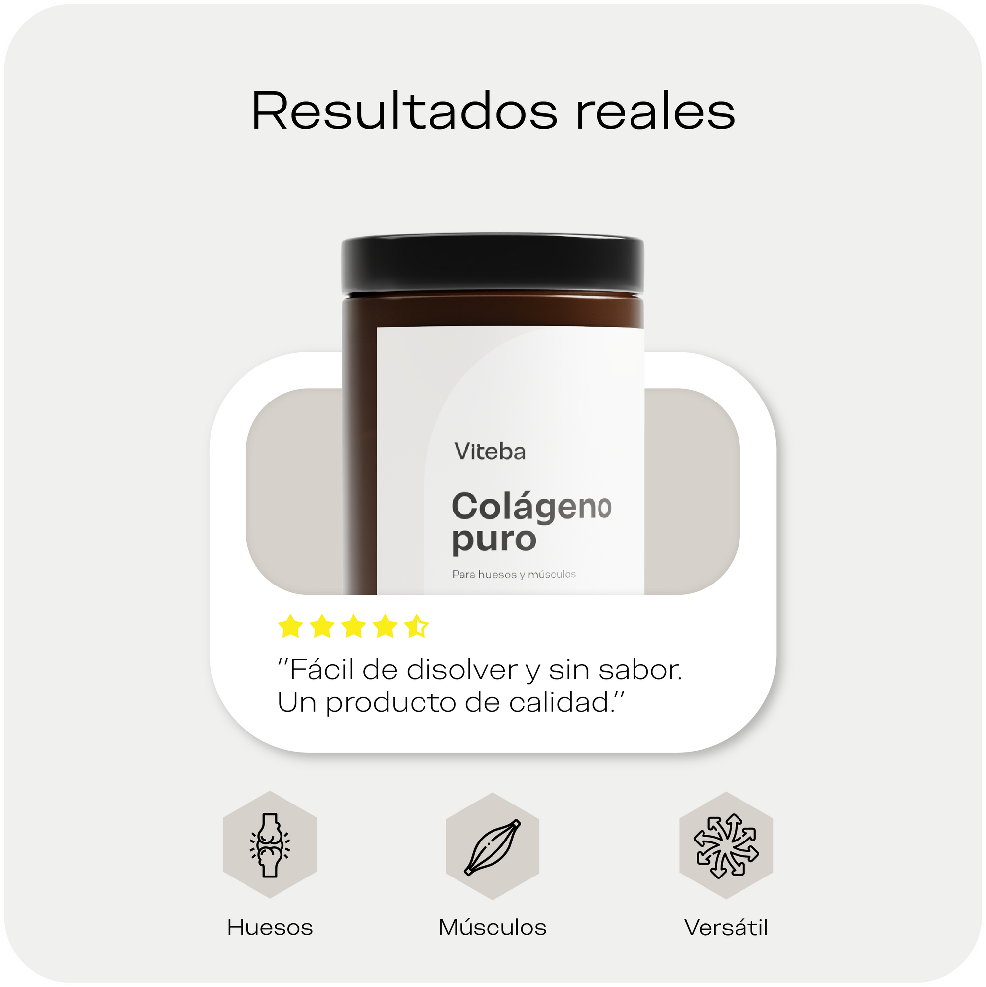 Colágeno Puro resultados reales huesos y músculos