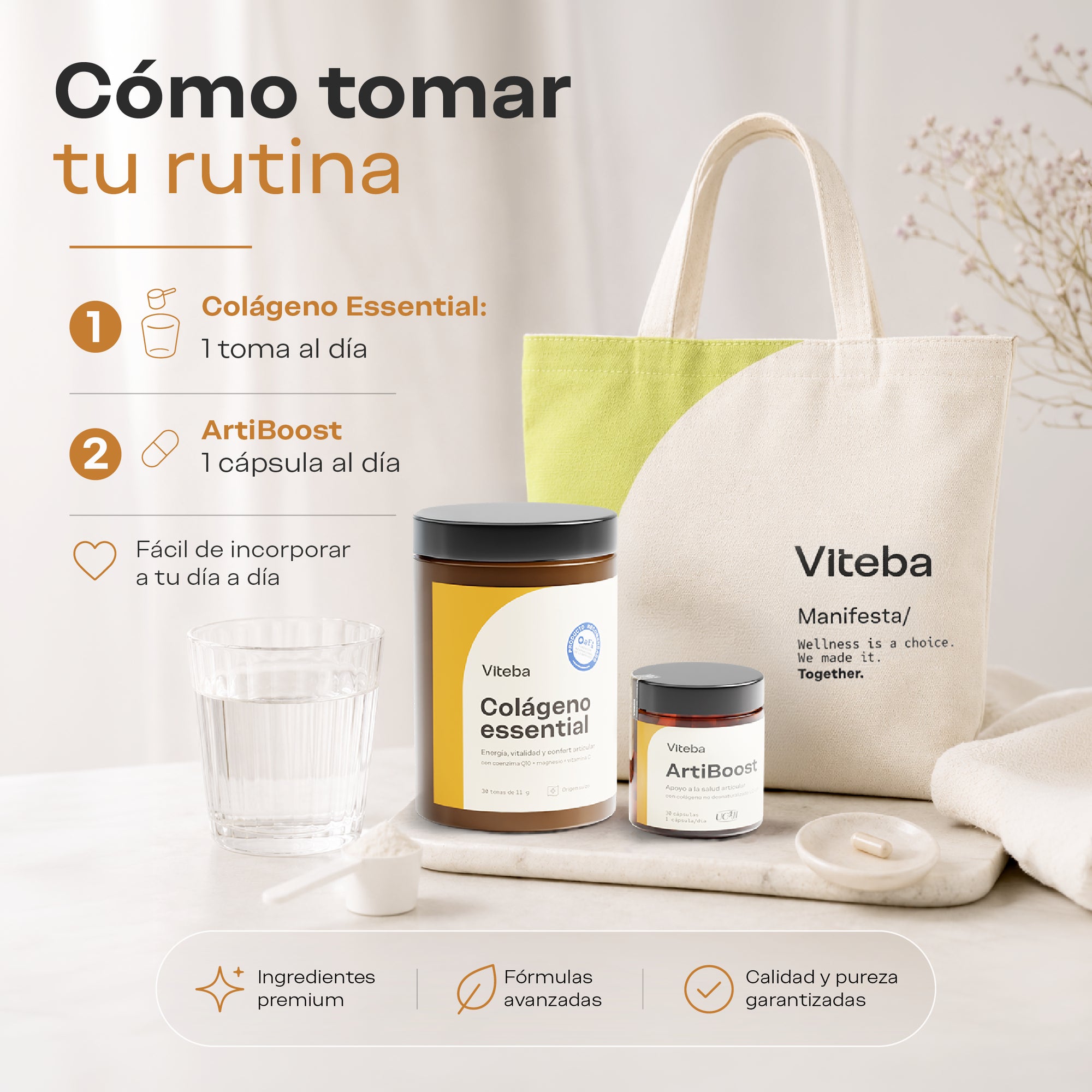 Colágeno Essential y ArtiBoost: una toma al día