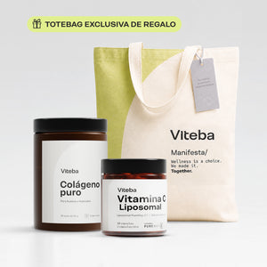 Rutina regeneradora: colágeno Puro + Vitamina C +totebag de regalo