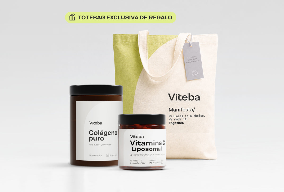 Rutina regeneradora: colágeno Puro + Vitamina C +totebag de regalo